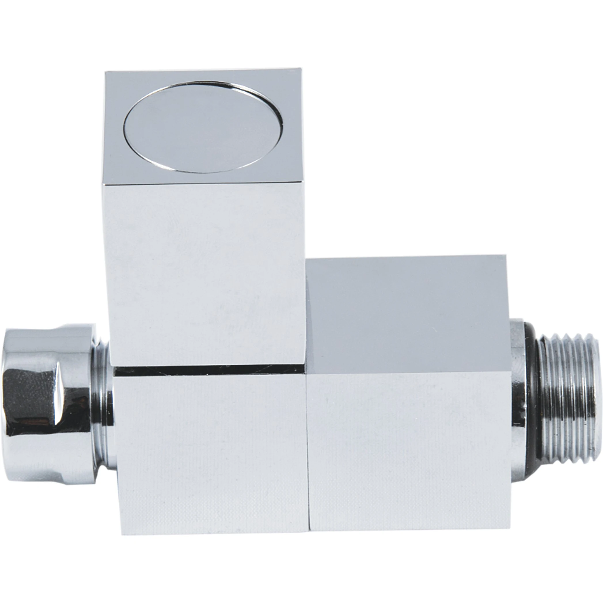 Square Angle Radiator Towel Rail Valve Chrome