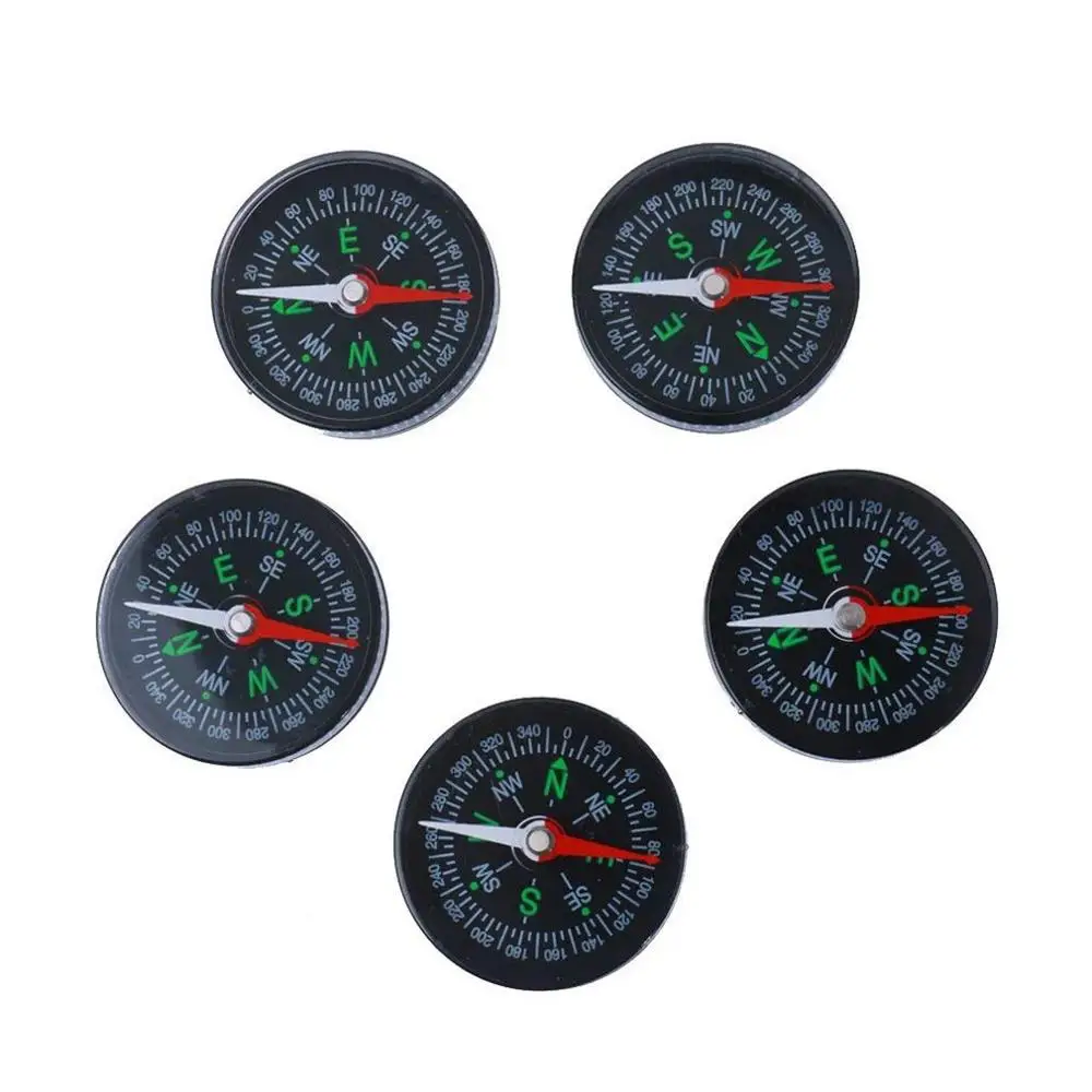2021 New Arrivals 20mm Mini Button Compass for Kids, Black Survival Compass,  Compass for Hiking