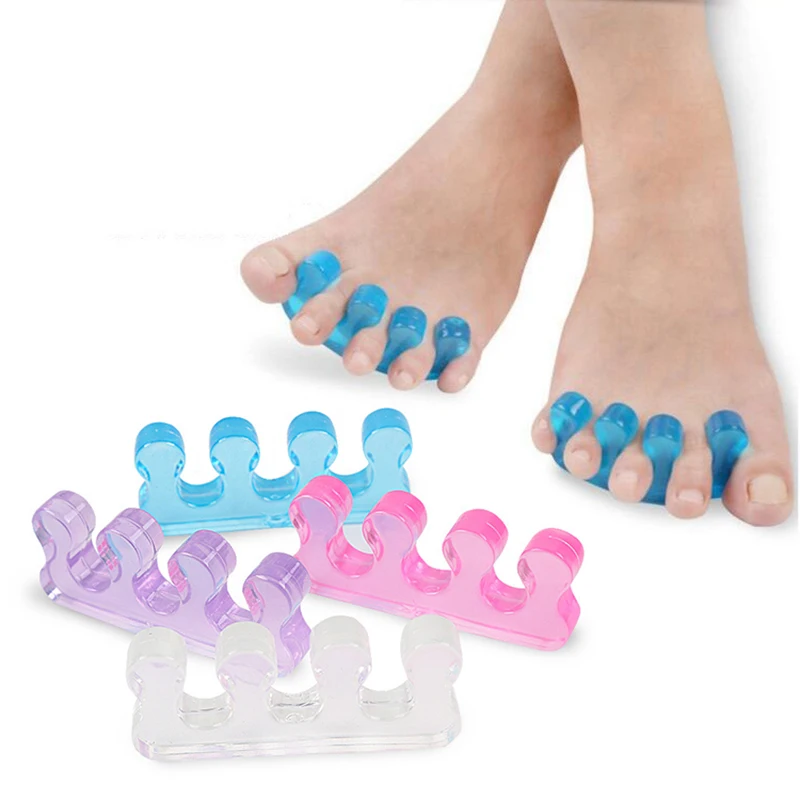 
Soft Silicone Toe Separating Gel Toe Separator Flexible Finger Spacer Silicone Soft Form For Manicure Pedicure Nail Tool 