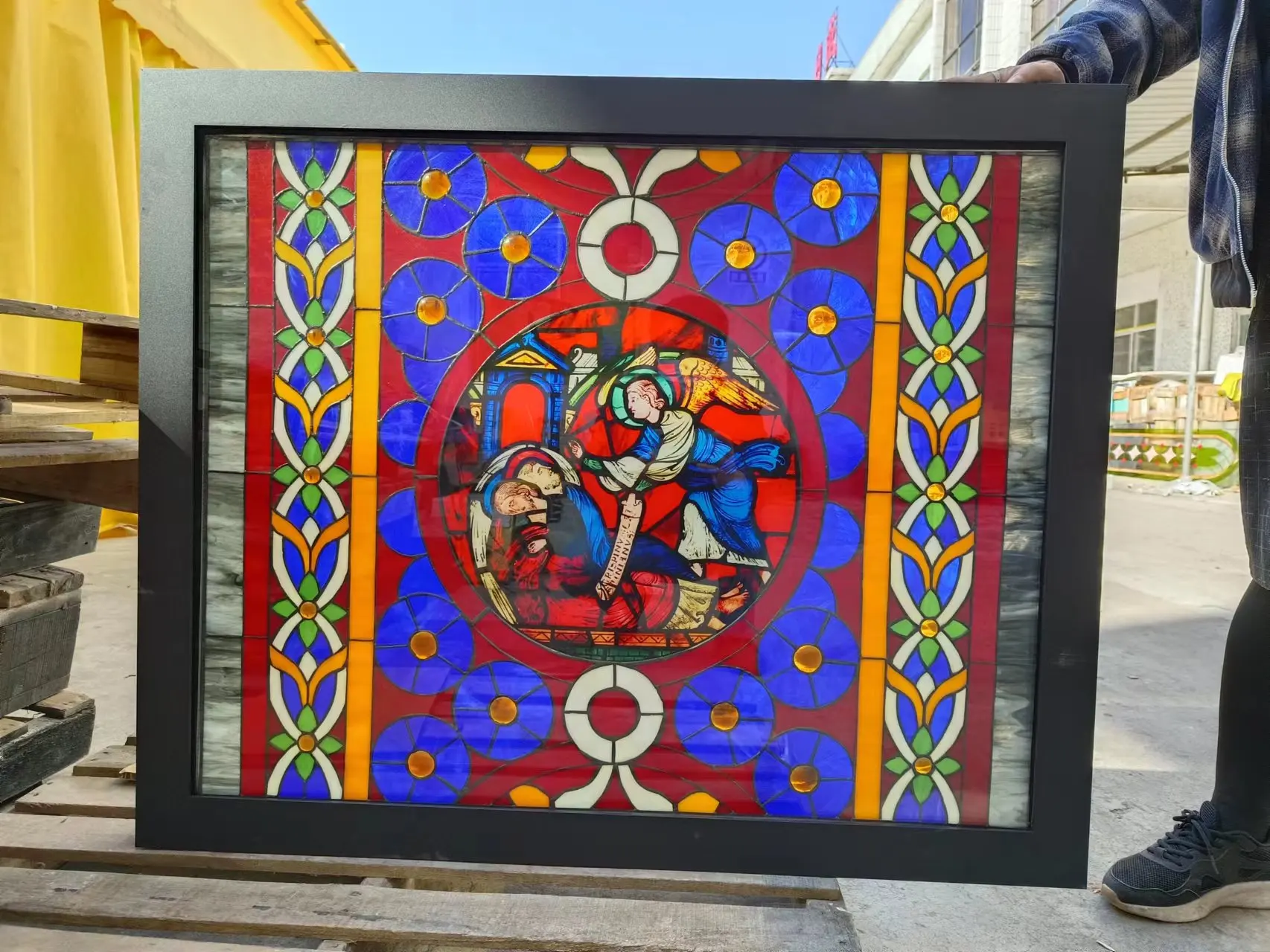 Customized Decor Mosaic Tiffany Style Chinese Stained Glass