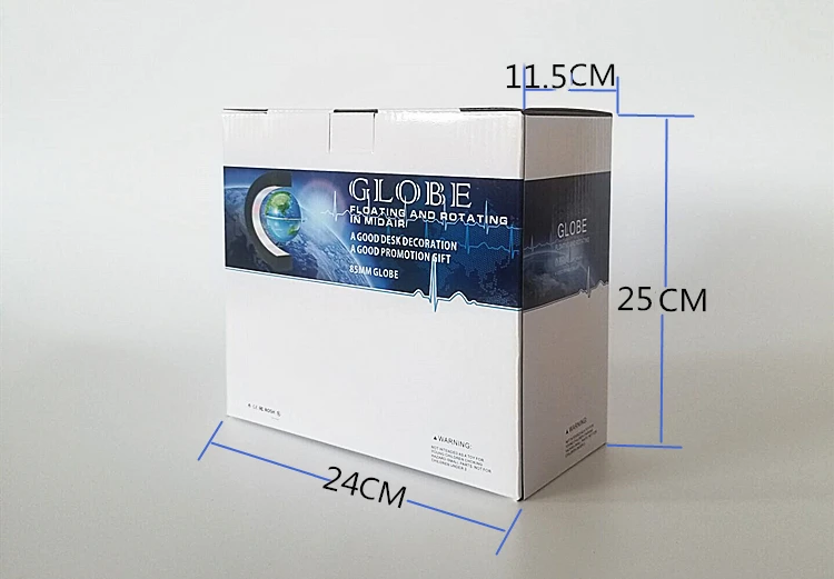 
Novelty Decoration Magnetic Levitation Floating Globe World Map with LED Light with Electro Magnet and Magnetic Field Sensor 