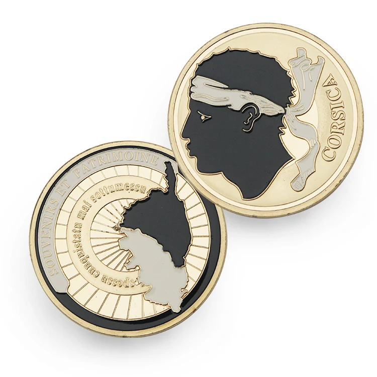 
Custom Commemorative Enamel German Souvenir Black Euro Coin 