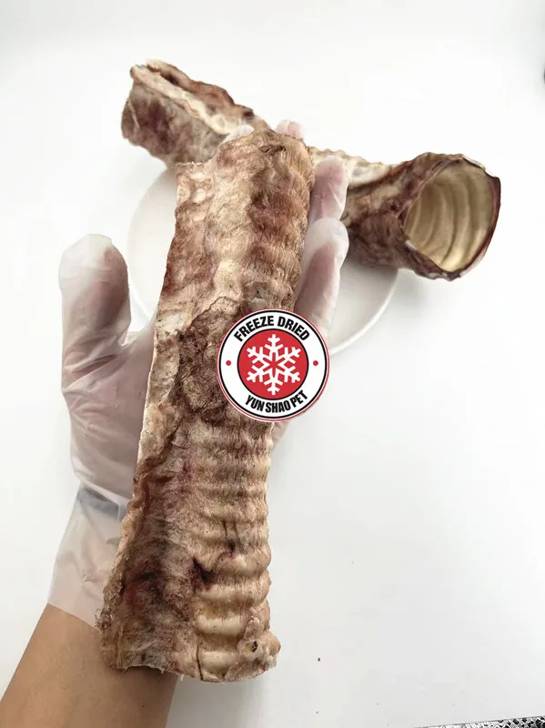 10Kgs MOQ OEM dog food  OEM Freeze Dried Beef Trachea  pet treat
