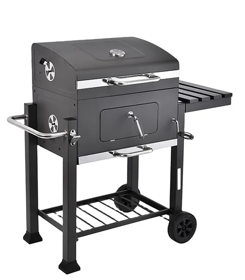 Enamel cooking grids Outdoor BBQ grill Outdoor grill Garden Charcoal BBQ Grill with Air Fan Design