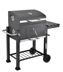 Enamel cooking grids Outdoor BBQ grill Outdoor grill Garden Charcoal BBQ Grill with Air Fan Design