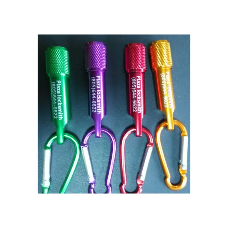 Portable Aluminum mini LED light with carabiner small lamp