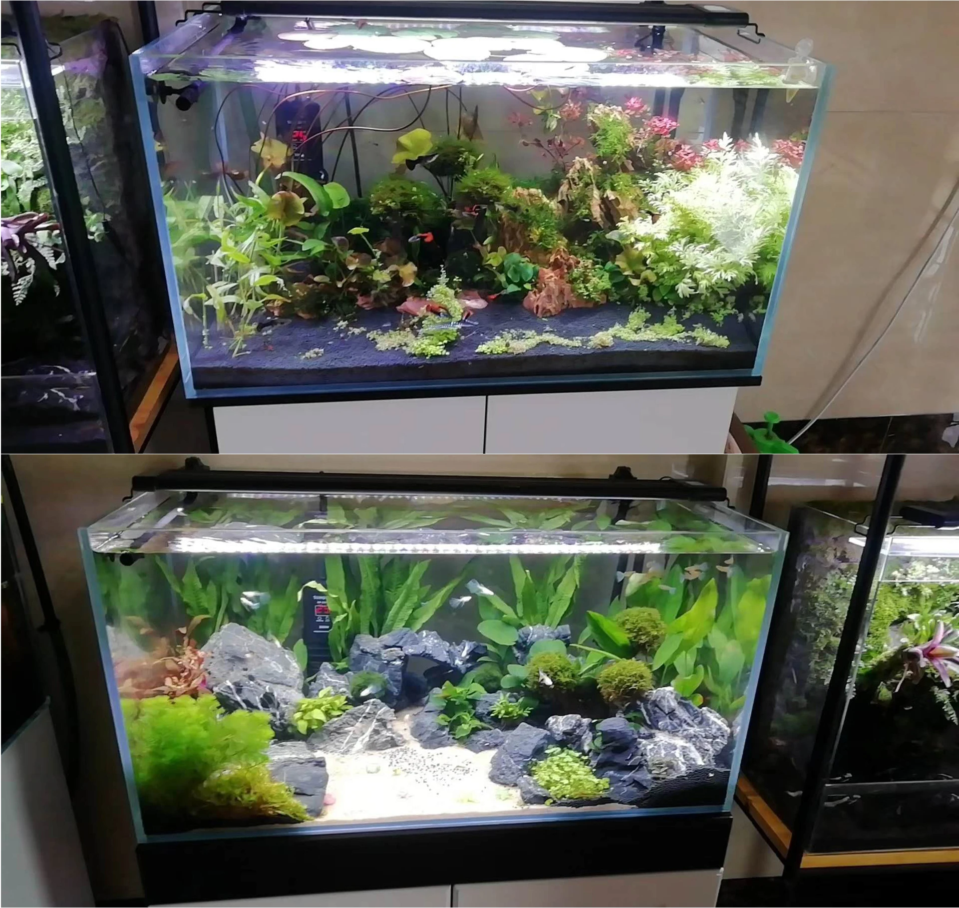  New 2ft/4ft 30/120cm 56W Led Aquarium Light Aquatic Coral Aquariums & Accessories LED Lighting Lamp