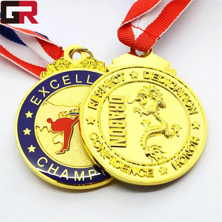 3D Zinc Alloy Medalla Taekwondo Karate Medals Sports Judo Medals Gold Silver Copper