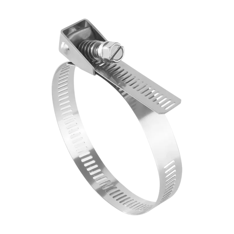 Source factory American Type Stainless Steel Butterfly Adjustable Plastic Handle Hose Clamp Gas Pipe Clamp