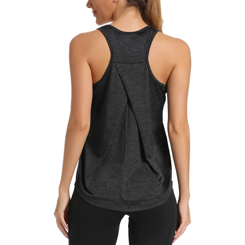 Hot sell wholesale sleeveless top cation fitness clothing tracking quick dry workout ladies sports vest yoga wear sports shirt