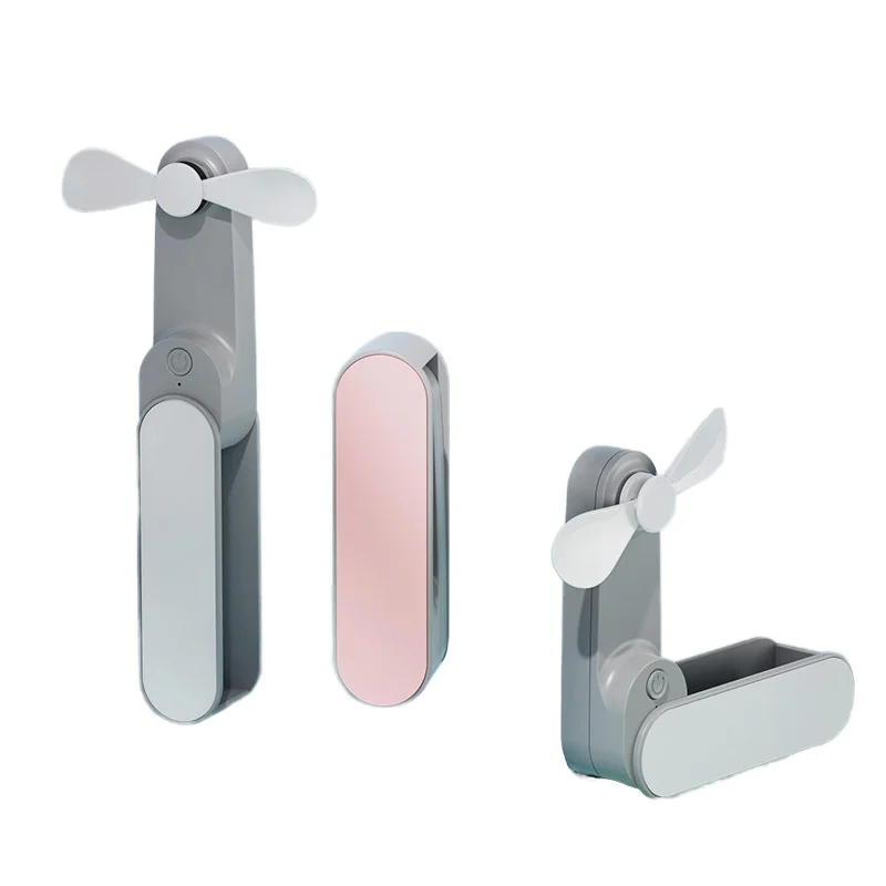 Custom Gift New Type Folding Mini Portable Handheld USB Rechargeable Air Conditioning Fan for Wearable Fans