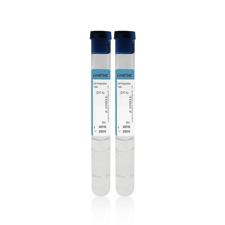 LONGTIME CPT 8ml PRP Gel Tube Glass CE Disposable Medical Supplies