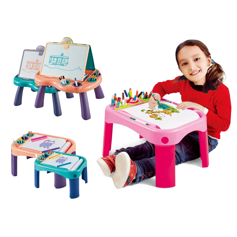 Baby Educational Learning Graffiti Sketchpad Study Desk Kit Writing Painting Drawing Table Board Wordpad Toys For Kids