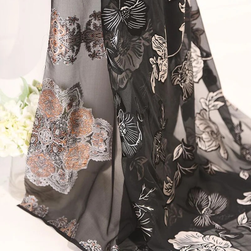 fashion burn silk chiffon mesh fabric
