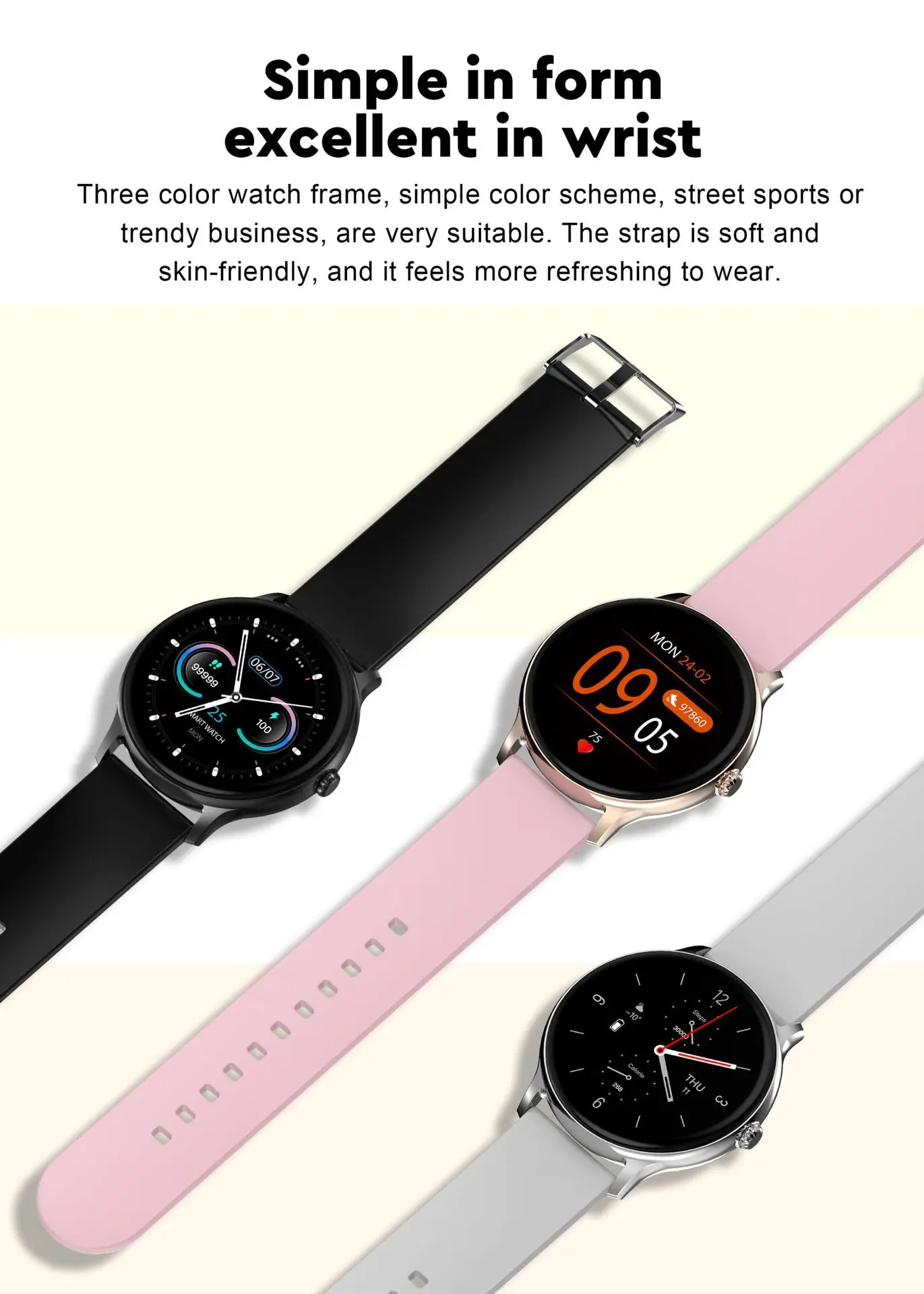 2022 New Arrival high quality Android IOS Smart Watch Z12 Man Women Sport Heart Rate Tracker Waterproof Round Smartwatch Z12