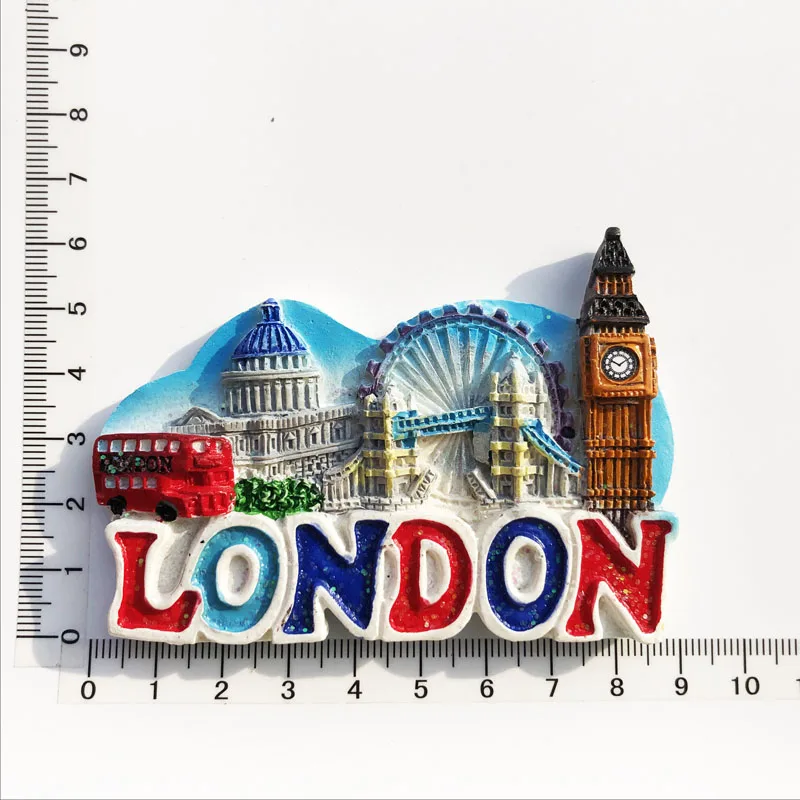Custom London Personalized Souvenir Poly resin Fridge Magnets Customized Country Gift Magnet Souvenir