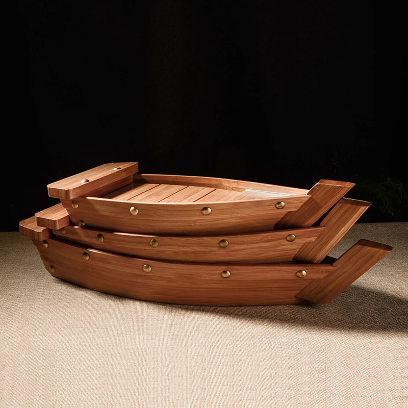 New Hot Selling boat shape plate handmade sushi boat large for displaying sushi and sashimi