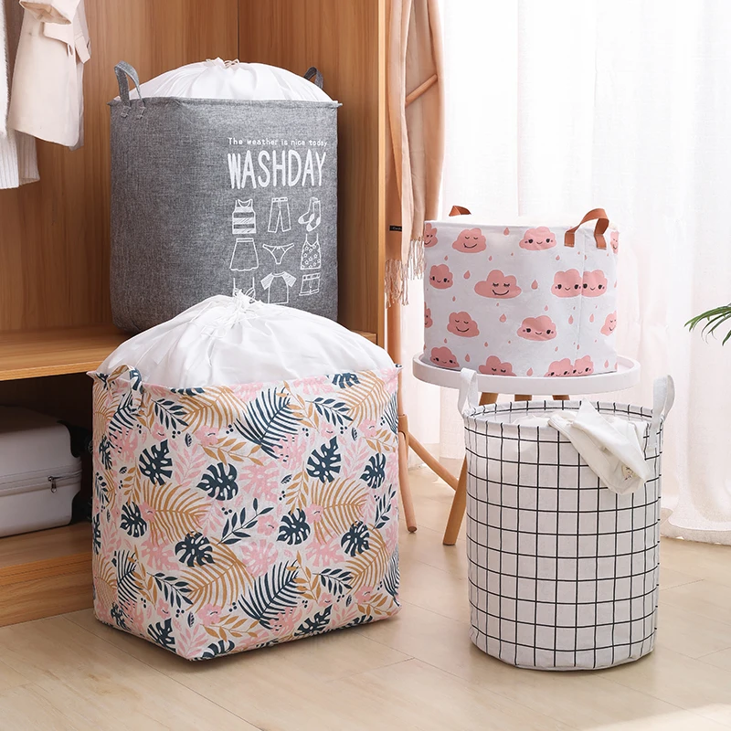 75L Foldable Wholesale Quilt Clothing Storage Basket Tray Desktop Decoration Storage Basket