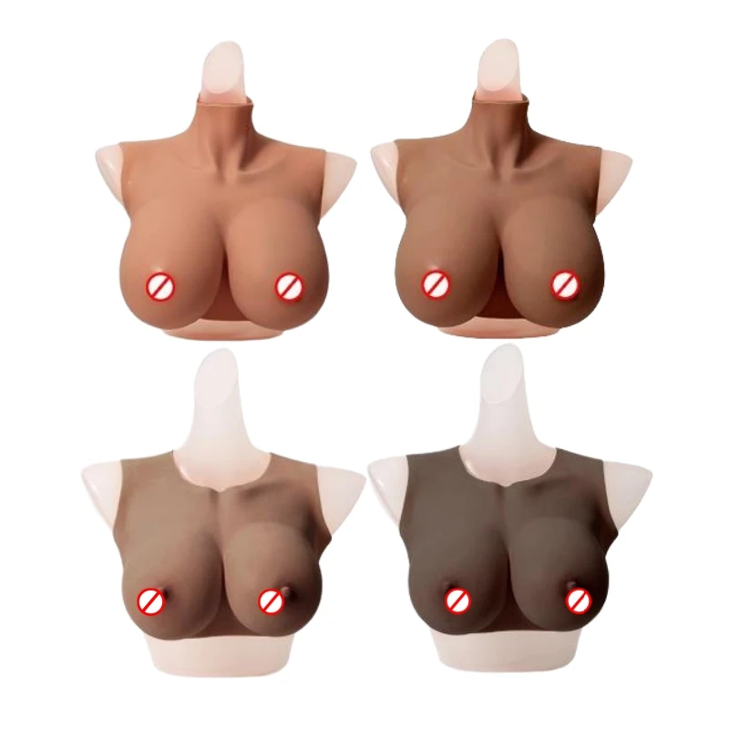 XXXL Black Boobs Silicone Breast form Crossdresser Silicone Fake Breasts Shape Soft Elastic Fake Boobs Enhancer Drag Queen Boobs