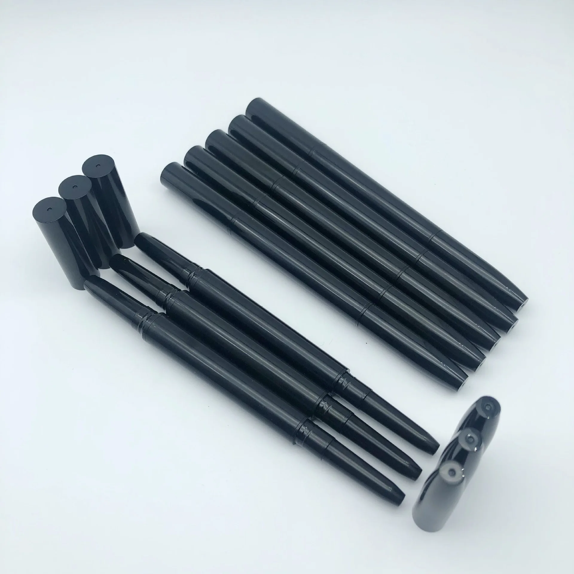 Custom color logo printed plastic double-end empty lip liner tube package container slim Lipstick pen