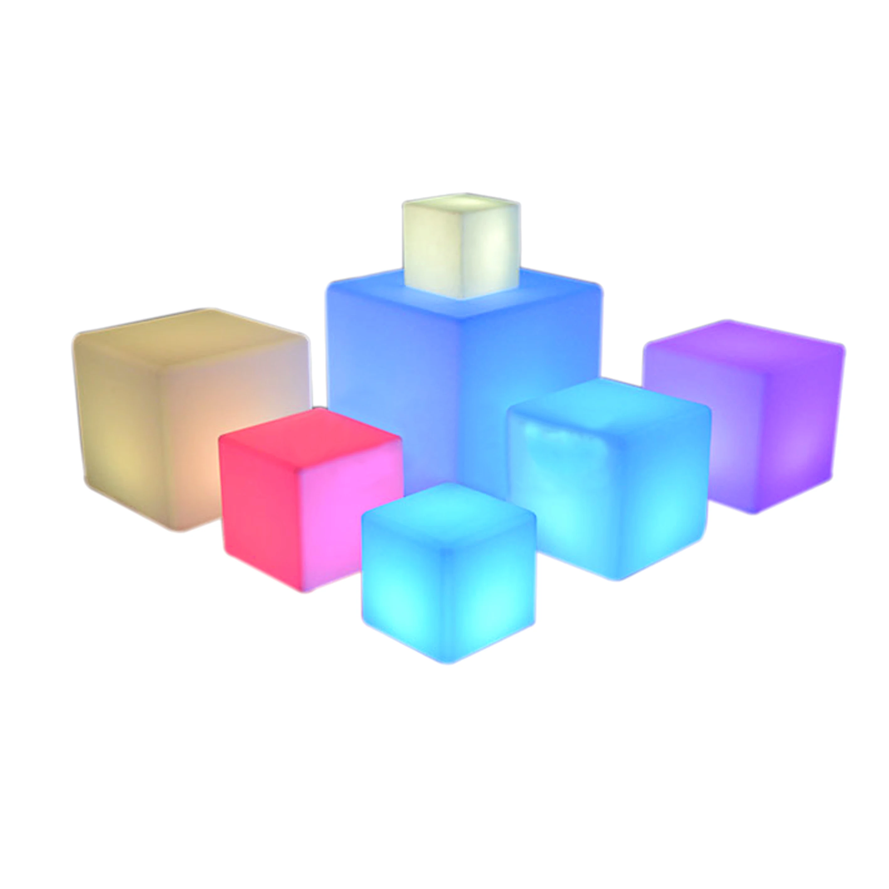 50 cm Plastic Waterproof LED Garden Cube Landscape Cubes