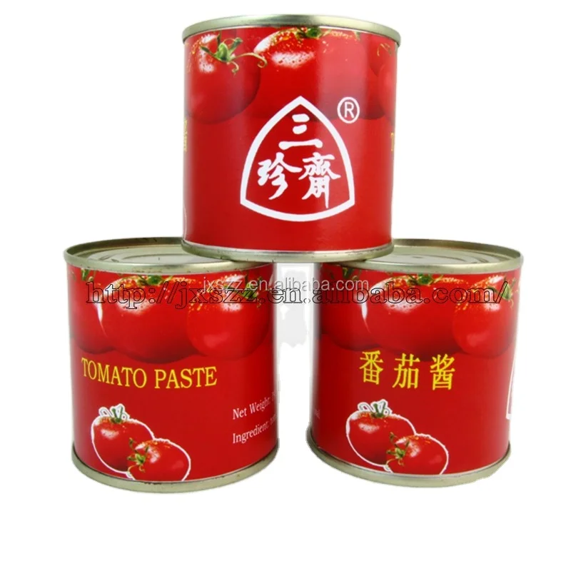 Bright red cheap tin tomato paste for ghana for sale cheap canned tomato paste 28-30% brix for sale
