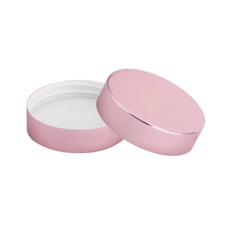 Wholesale 60Mm Customized Cosmetic Jar Bottle Rose Gold Aluminum Plastic Metal Screw Cap