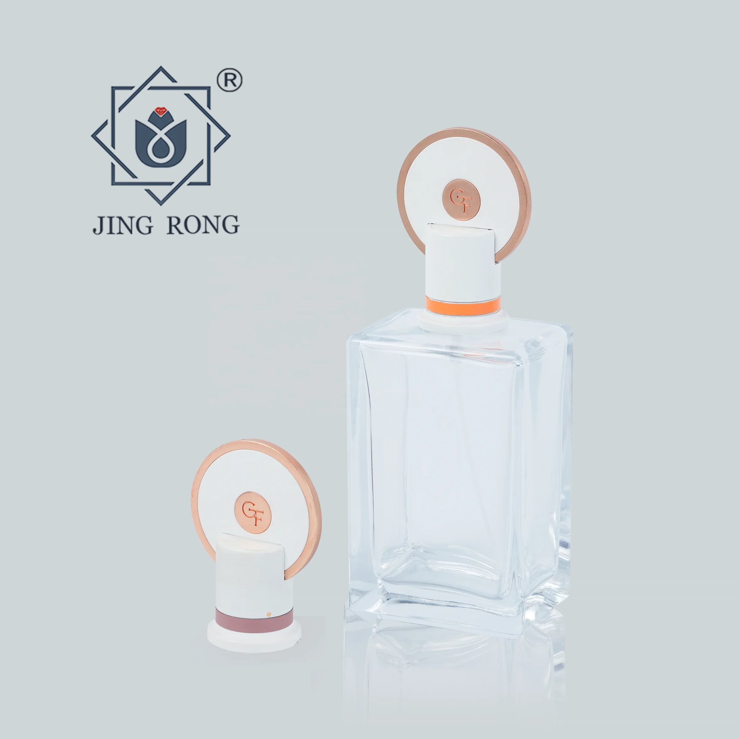 Custom silver perfume lid parfum magnet cap gold