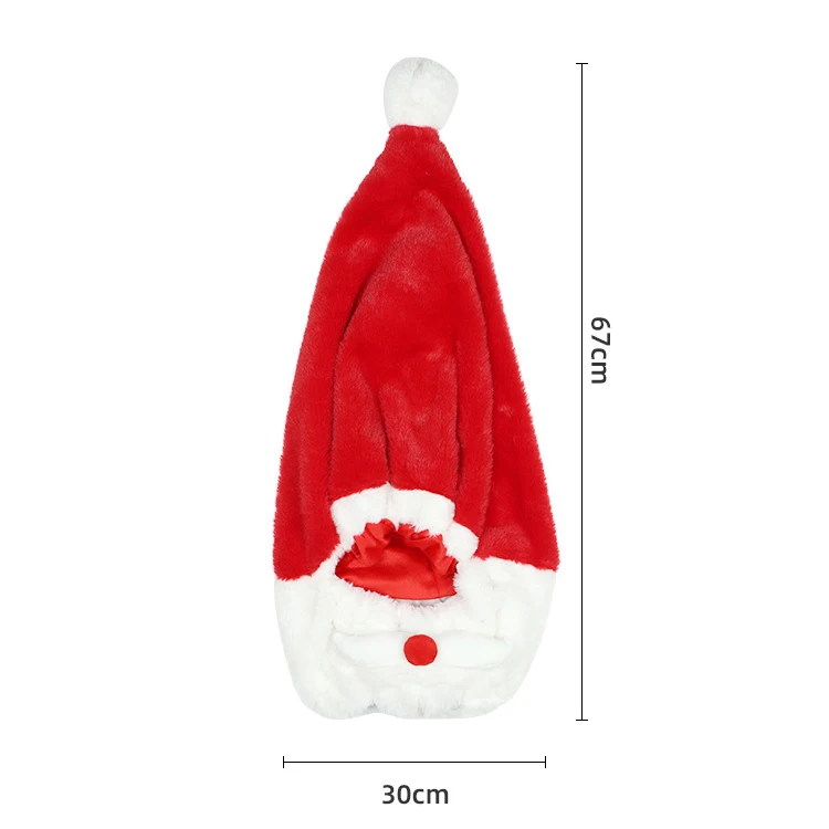ZJFIT Cartoon Plush Helmet Cover Helmet Cover Luxury Santa Claus Motorcycle Helmet Cover