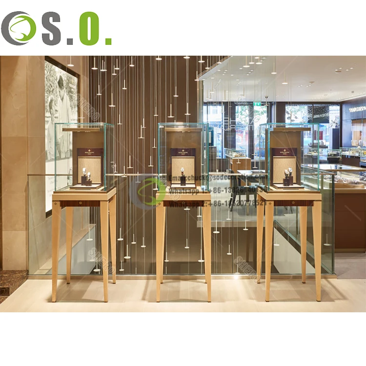 High-end luxury new design modern jewelry counter display watch showcase jewelry display cabinet