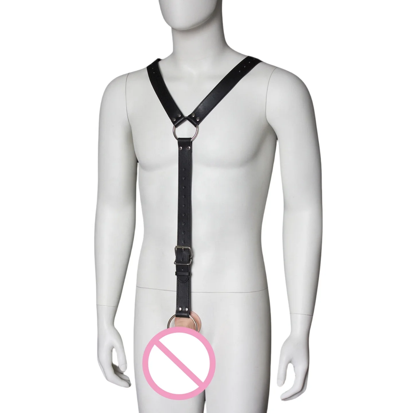mens black leather full body harness restraint set fetish sexy lingerie self bondage sex toy for man adjustable adult products