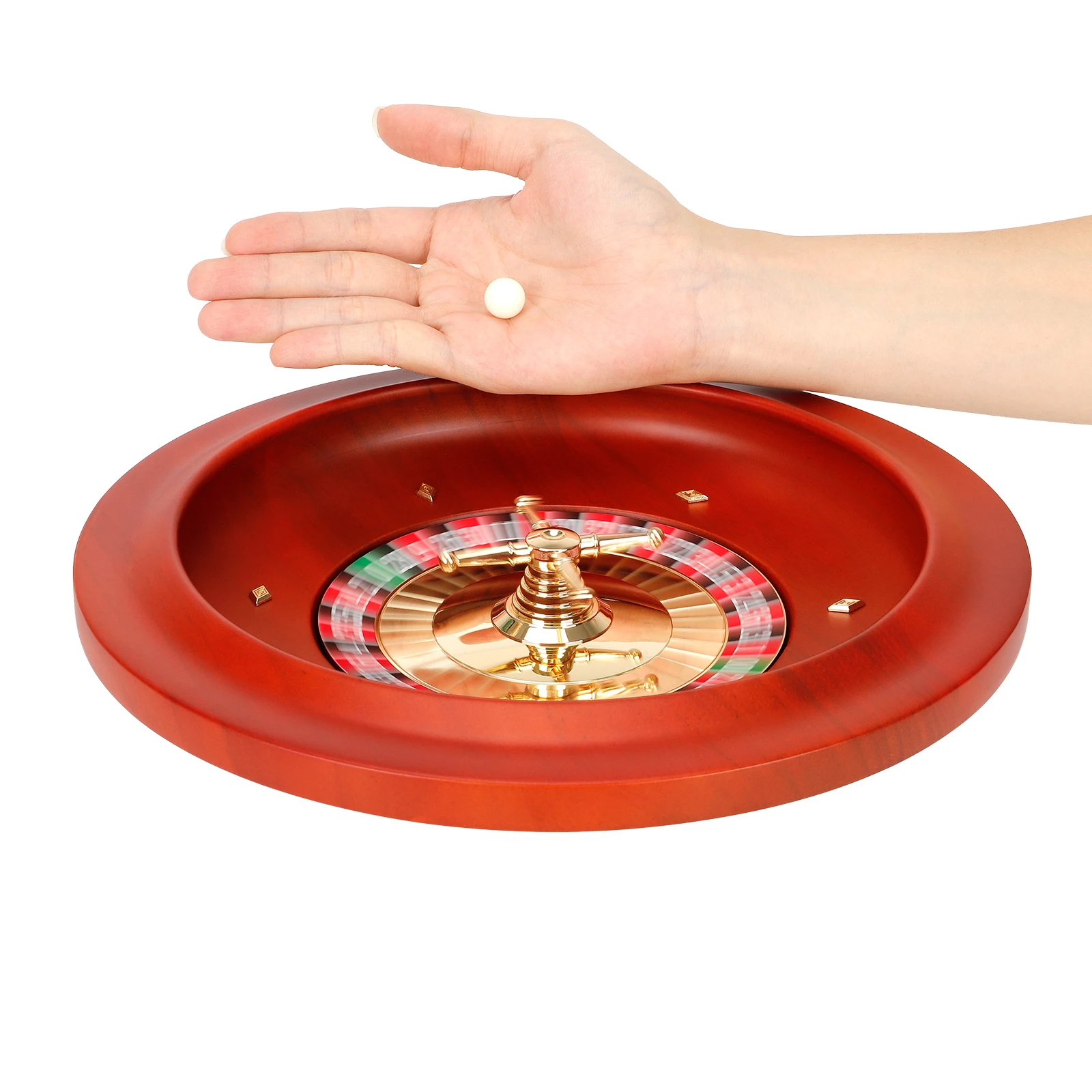 High Quality type C Casino Wooden Wheel Bingo Russian Roulette Turntable Game with Steel Balls