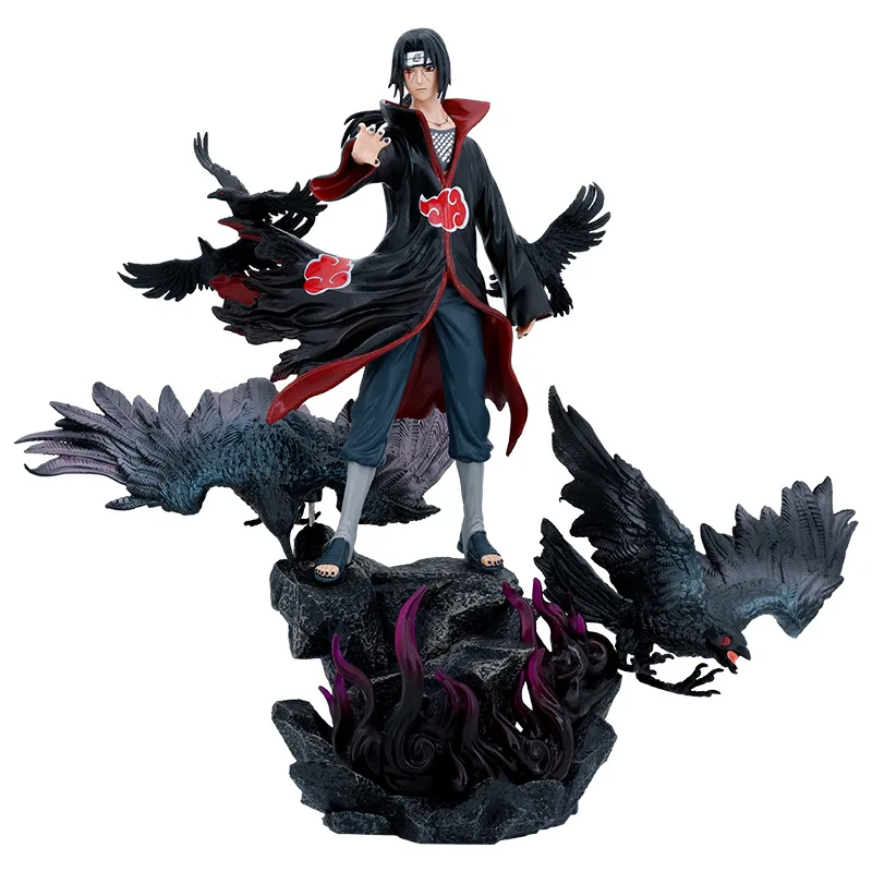 New 38CM Japanese Anime Narutos Uchiha Itachi Action Figures Pvc Toy Model Doll