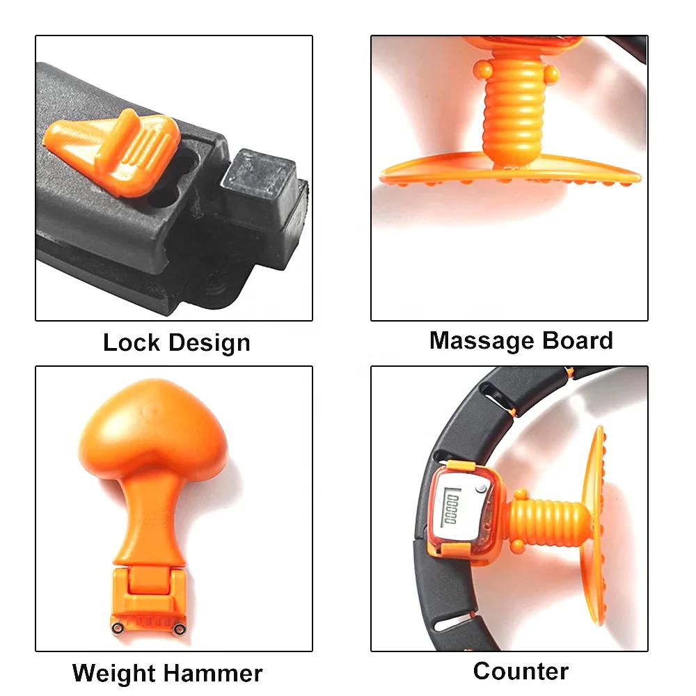 
Hot Sale Smart Counting Detachable Non Drop Thin Waist Training Hula Hoops 