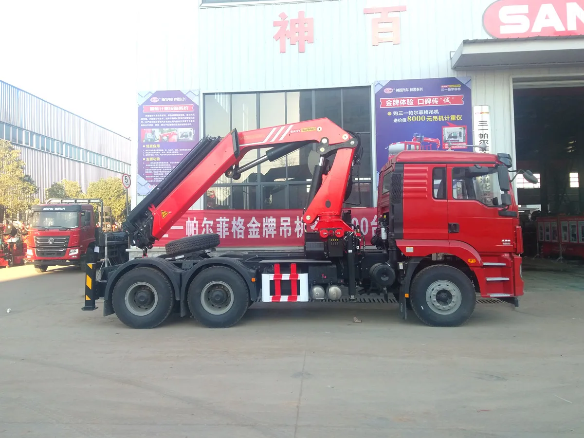 New Palfinger 20Ton 25Ton 30Ton Hydraulic Knuckle Boom Crane 6x4 Shacman Tractor Trucks Mounted Crane in Stock