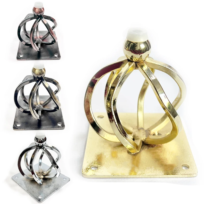 Durable China Factory Hot Sale Low Price Sofa Triangle Cone Legs Iron Support Heavy Gold Table Sofa Legs