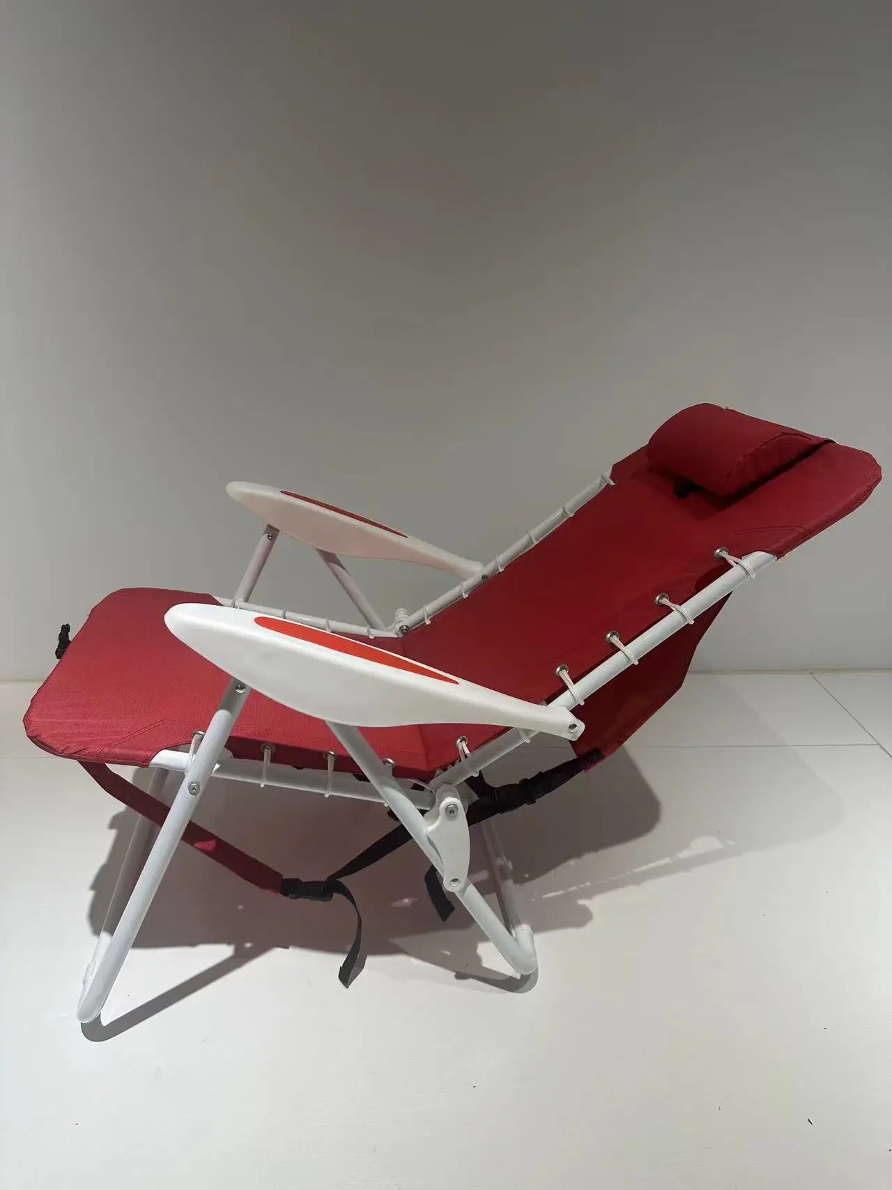 Lounge Swimming Pool Fold Beach Chair Adjustable Sun Relax Fabric Sea Low Deck Natural Wicker Rattan Solid Custom Outdoor Wood