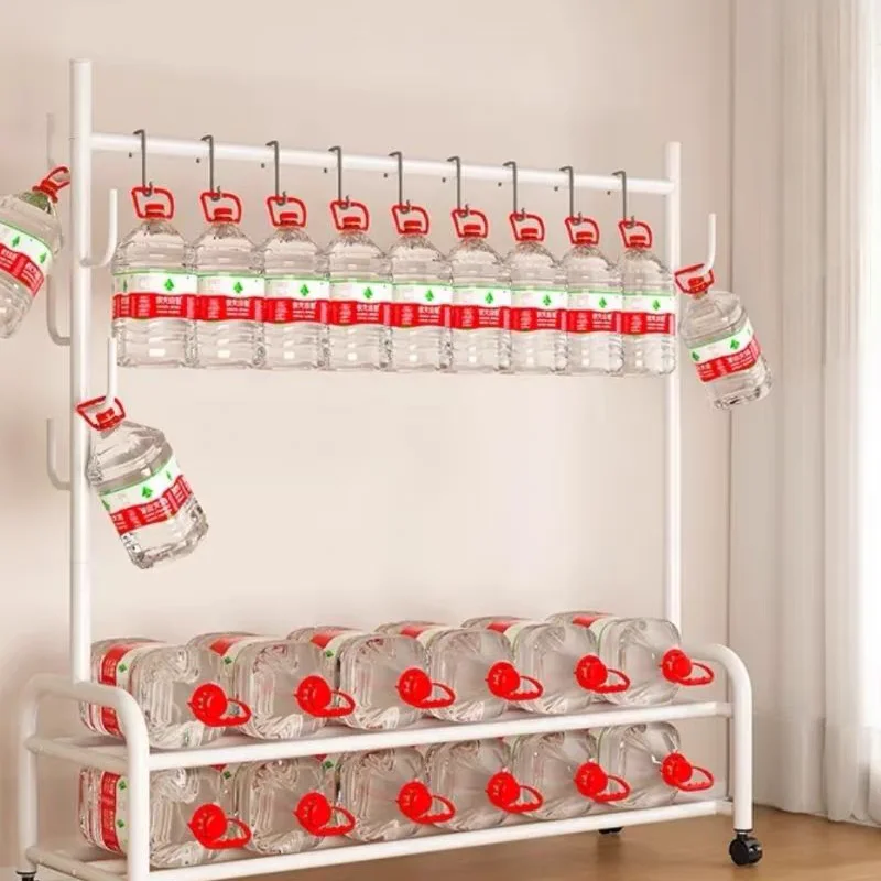 Multifunctional Free Standing Tree Hanging Bag Hat Jacket Umbrella Coat Rack White Metal Clothes Hanger Stand With Wheels