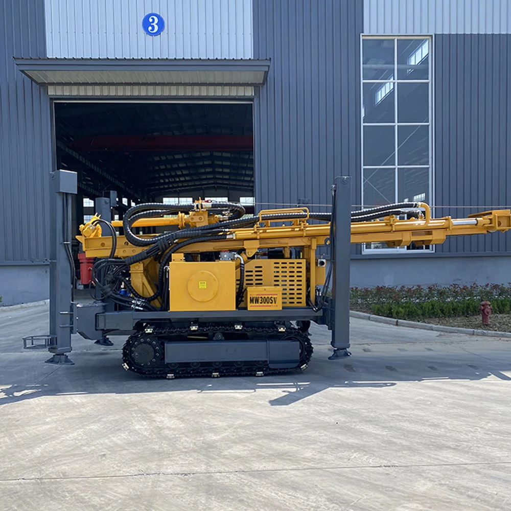 330m depth drilling diameter 105-305m 91W water well drilling rig suitable for hard rock formation lifting force up to 18 tons