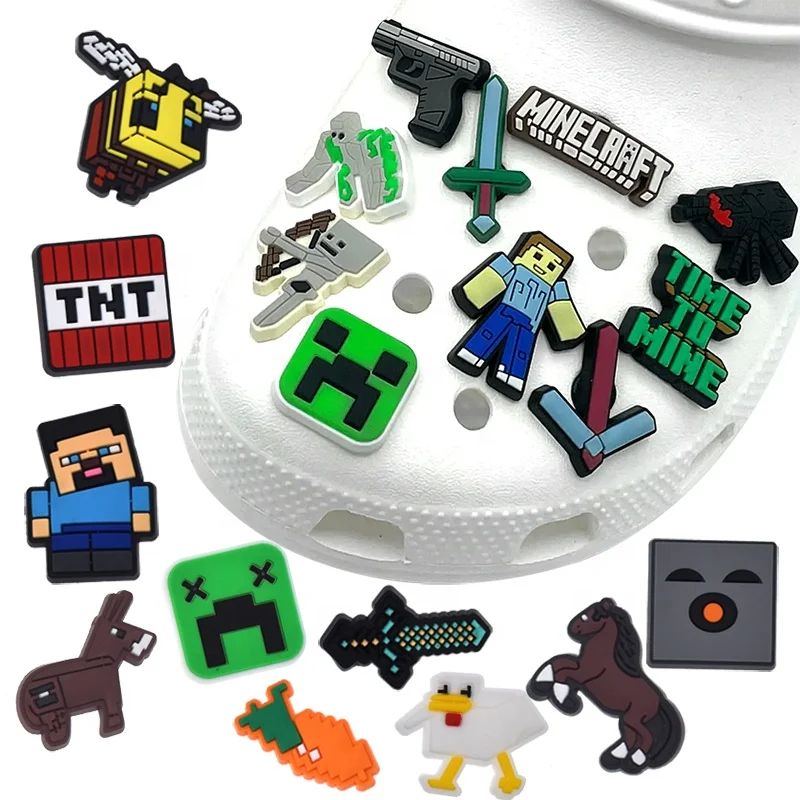 high quality wholesale lego my craft croc shoe charms pvc mine lego craft mini figures pvc croc charms for croc shoes