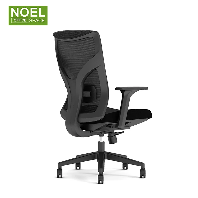 Modern armchair black middle back swivel full mesh staff chair task chair