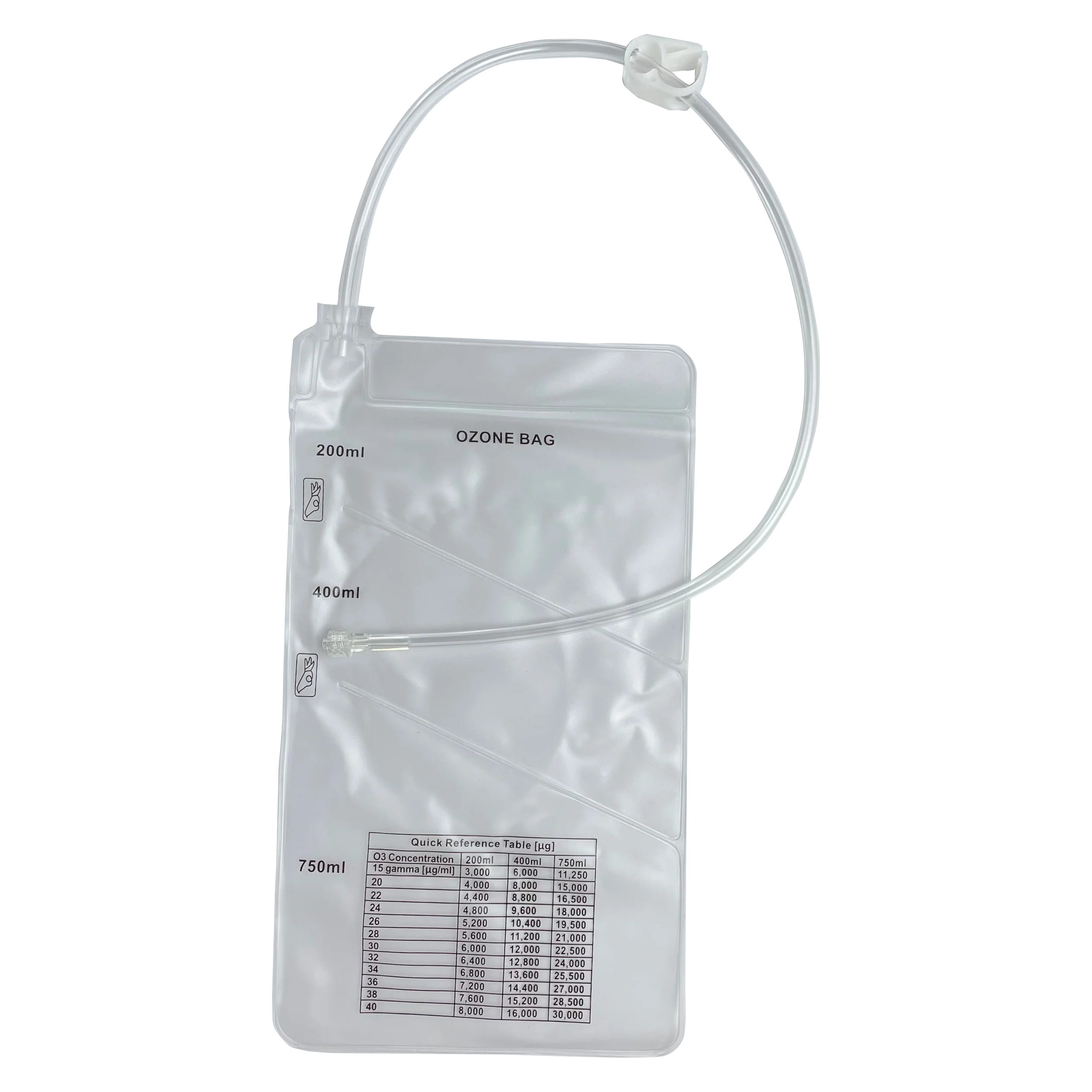 Rectal Insufflation Dosage 3-Chambered Ozone Bag