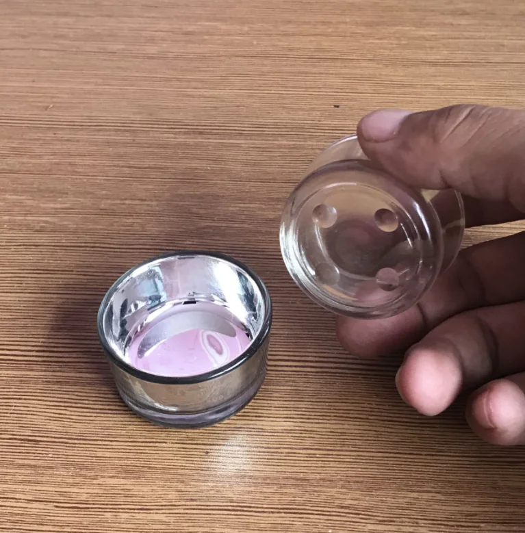 Round Glass Candle Jar Glass Tealight Holder