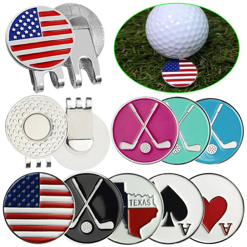 Wholesale custom logo metal divot tool blank magnetic hat clip and golf ball marker