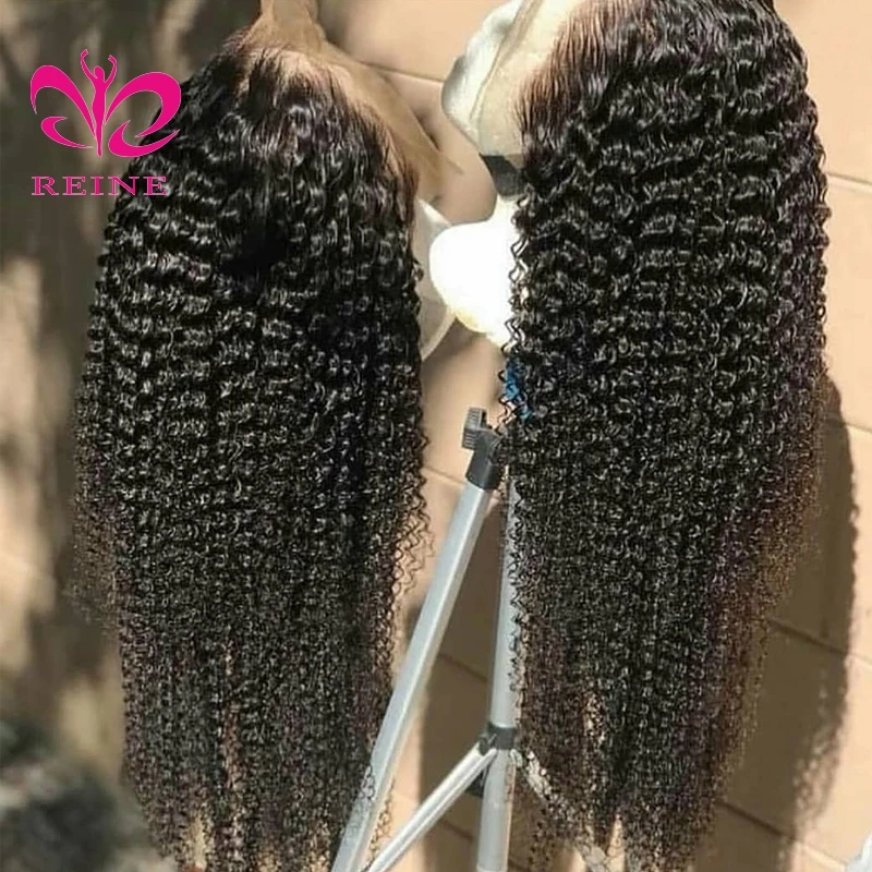 New Fashion Brazilian Women Hair Kinky Curly Lace Frontal Wig Human Hair,Full Stock 100 Human Hair 150% density Lace Front Wigs