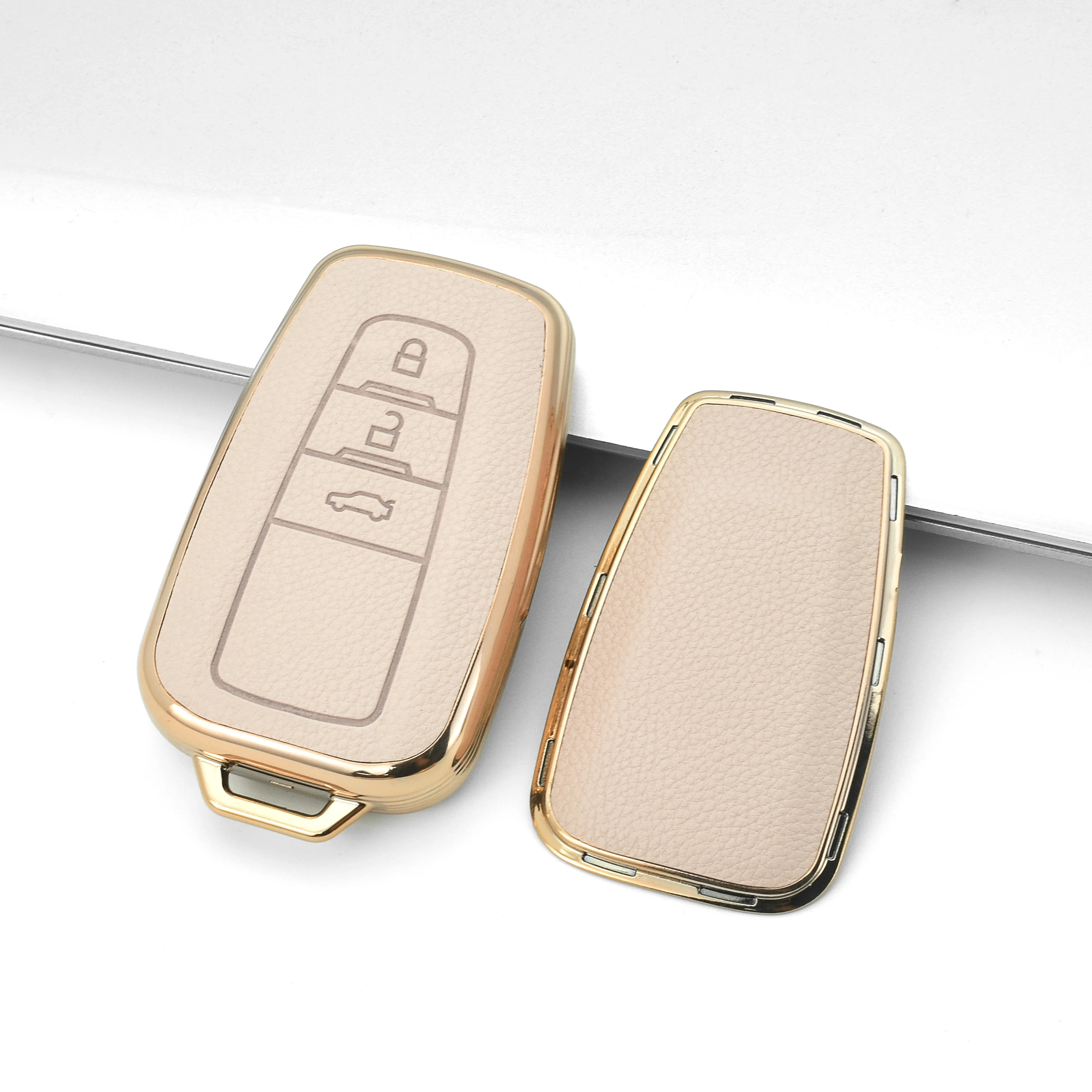 The New Arrival Is Suitable For Toyota Car Leather Material Anti-Dirt Wear-Resistant Car Key Cover
