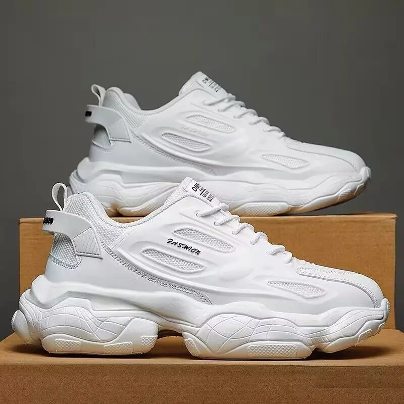 2024 Autumn New Breathable Mesh Sports Shoes Trend Versatile Thick Sole Casual Running Shoes