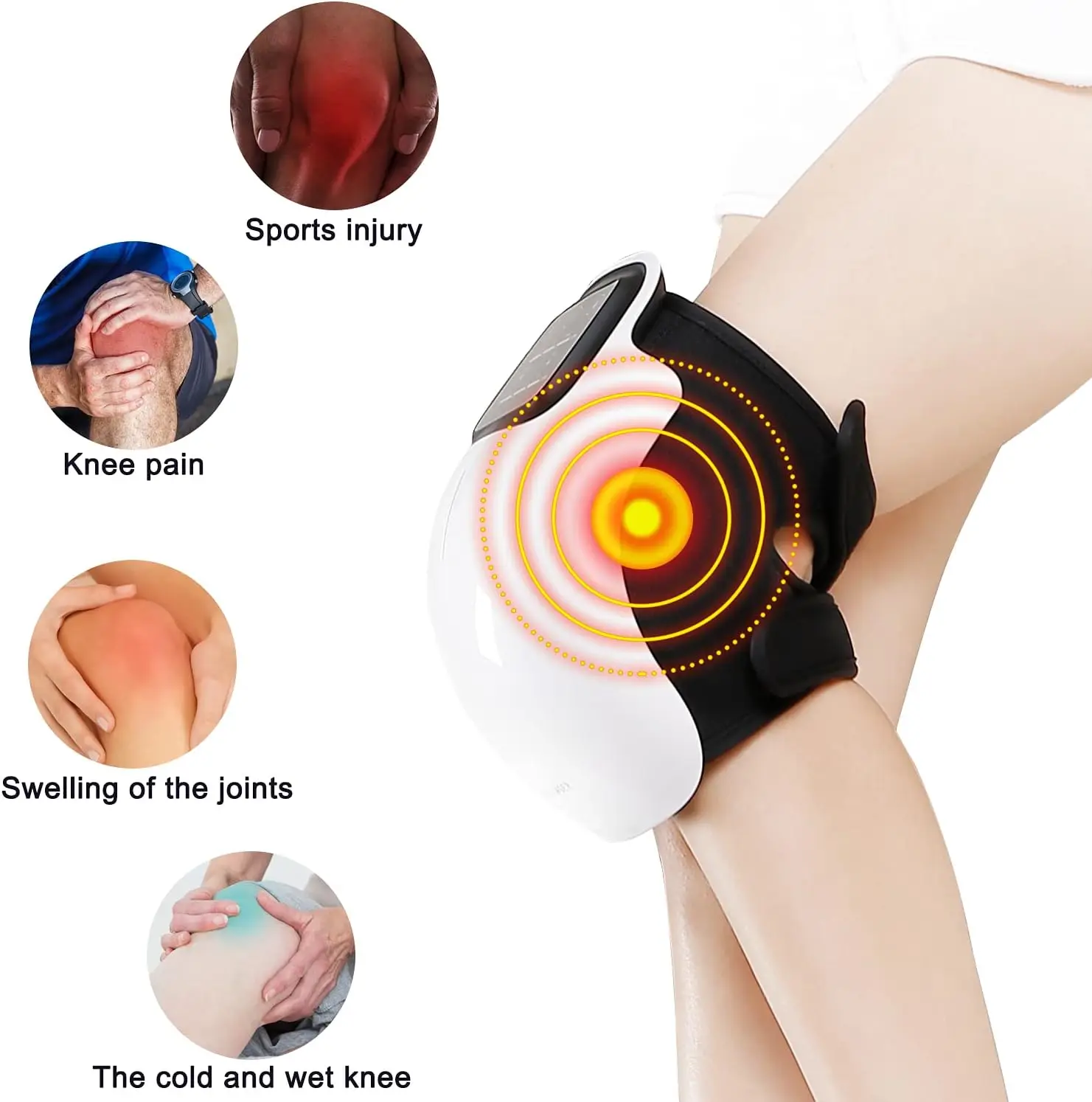 OEM ODM Electric Knee Massager for Arthritis Joint Pain Injury Infrared Heat and Vibration Knee Device for Knee Pain Relief