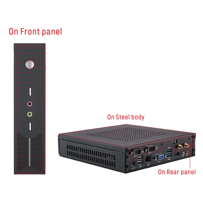 Cheap Rugged Fanless Windows 10 Minipc Celeron Usb Pfsense High Configuration Space Saving Cloud Computer