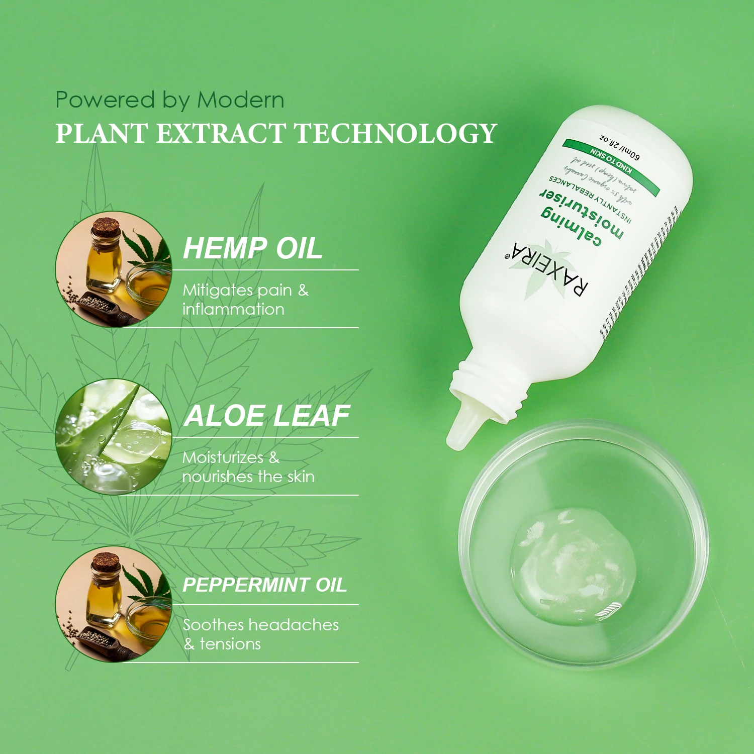 Private Label Hemp Cream Strong Recovery Moisturiser Calming Hemp Oil Seed Hemp Oil Face Cream For Glowing Skin Care